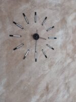 Duży nowoczesny zegar ścienny Mirror Line Black