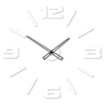 Duży nowoczesny zegar ścienny Mase XL biały
