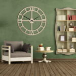 Rzymski zegar ścienny RZYM XL – brąz