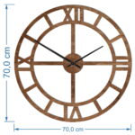 Rzymski zegar ścienny RZYM XL – brąz