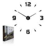 Czarny zegar ścienny Shot