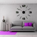 Duży nowoczesny zegar ścienny Mase XL czarny