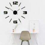 Duży nowoczesny zegar ścienny Mase XL czarny