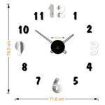 Zegar ścienny Fajny lustrzano-czarny