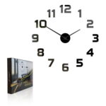 Zegar ścienny Samfire – czarny