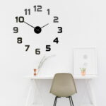 Zegar ścienny Samfire – czarny