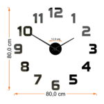 Zegar ścienny Samfire – czarny