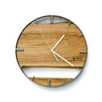 Okrągły zegar loftowy Time&Double 50 cm stalowo-drewniany