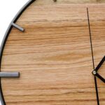 Okrągły zegar loftowy Time&Horizontal (poziomy) 40 cm stalowo-drewniany