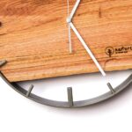Okrągły zegar loftowy Time&Horizontal (poziomy) 50 cm stalowo-drewniany