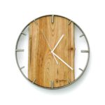 Okrągły zegar loftowy Time&Vertical (pionowy) 50 cm stalowo-drewniany