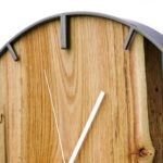 Okrągły zegar loftowy Time&Vertical (pionowy) 50 cm stalowo-drewniany