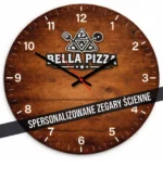 Okrągły spersonalizowany szklany zegar ścienny 50 cm z własnym nadrukiem lub logo